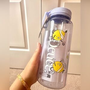 Lululemon 32oz Back to Life Water Bottle Straw Lid Tennis Lemon Design NWT